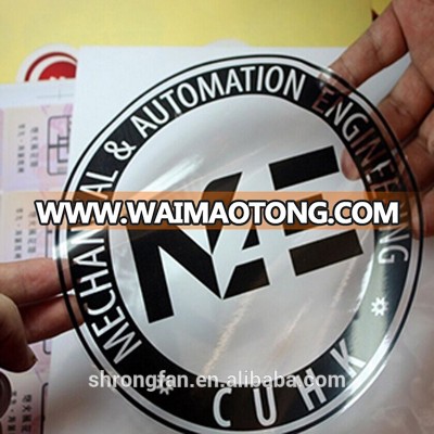 Custom die cut UV coated full color transparent removable static cling window film vinyl sticker decals printing